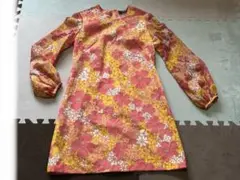 ★レトロ　昭和　花柄ワンピース　サイズ確認　R7