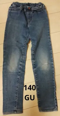 GU デニムスキニー140 男女兼用 ストレッチ