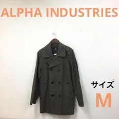 ALPHA INDUSTRIESメンズ長袖トレンチコート　カーキ　サイズM
