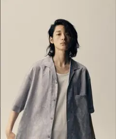 WYM パイソン柄　オープンカラーシャツのサムネイル