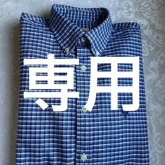 Used ブルックスブラザーズ コットンシャツ ロゴ刺繍 ブルー￼ Mサイズ