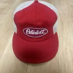 Peterbilt トラッカーキャップ 赤白 メッシュ アメカジ F 一点物