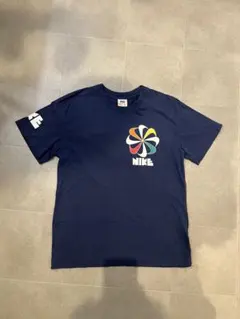 70s 復刻 NIKE 風車ロゴ Tシャツ L ネイビー ゴツナイキ ナイキ L