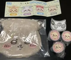 ちいかわおかお巾着② ちいかわ手作りおかしチャーム3個 ラッコ ガチャガチャ