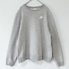 NIKE ナイキ　スウェット　トレーナー　定番　グレー　ロゴ刺繍