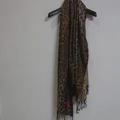 ①　レオパード柄 ストール マフラー