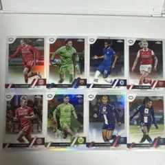 サッカー女子　Topps chrome 8枚セット