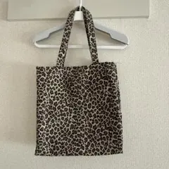 ヒョウ柄キャンバストートバッグ