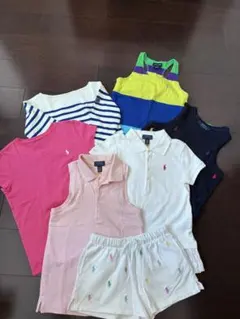 ポロ　ラルフ　夏用　女の子Tシャツ、ポロシャツ、ショートパンツ 等7点セット