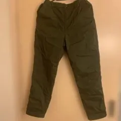 オリーブグリーン ロングパンツ ウエストゴム