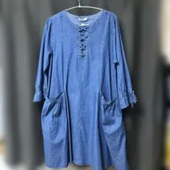【新品タグ付】BELLUNA デニム 長袖 チュニック size Lのサムネイル