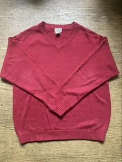 L.L.Bean Vネック コットンニット レッドのサムネイル