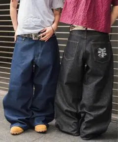 バギーデニム ワイドパンツ