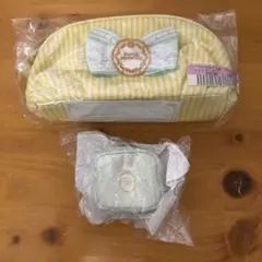 フェリシモ　ポーチ　￼イエロー ストライプのサムネイル