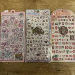 ボンボンドロップ、ジュエルプチドロ、うるちゅるプチシール　3点セット