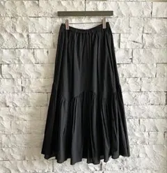 BEARDSLEYビアズリー プリーツティアードスカート ブラック
