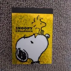 スヌーピー & ウッドストック ミニメモ帳【レトロ】