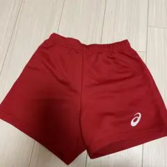 アシックス レッド ショートパンツ
