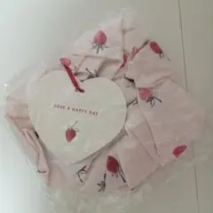 ❤新品未使用 ジェラートピケいちご柄 シュシュ ピンク