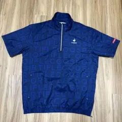 ルコックゴルフ　ハーフジップ中綿半袖ブレーカー　サイズ（LL）　ネイビー