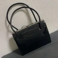 イザック　Y'saccs　ヨウジヤマモト　90's　メタルハンドル　ハンドバッグ 90s ヨウジヤマモト Y'SACCS メタルハンドル レザー ハンドバッグ 黒