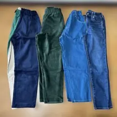 コーデュロイなど長ズボン 4本セット