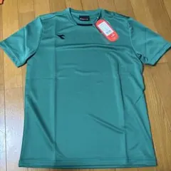 diadora シャツ　グリーン　ディアドラ　メンズ　サッカー　新品未使用タグ付