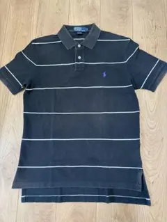 Polo by Ralph Lauren 半袖ポロシャツ L 黒/白ボーダー