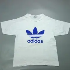 981 90s USA製 アディダス 両面トレフォイルロゴ Tシャツ メンズL
