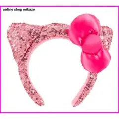 ピンク猫耳リボンカチューシャ