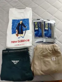 new balanceシャツ＆BEAMSハーフパンツ２点＆レッグカバー２点セットのサムネイル