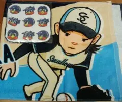 東京ヤクルトスワローズ　長岡秀樹　ユニフォーム　タオル　マスコット　セット 長岡秀樹選手 #7 CREW イラストタオル - メルカリ