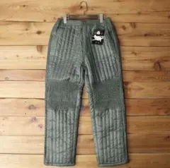 防寒メンズ ウール中綿ワークパンツ ストレッチ 登山 2XL グリーン