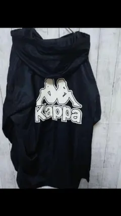 KAPPAカッパ ナイロンフードジャケット ブラック Lサイズ