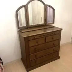 展示品】カリモク コロニアル 鏡台 ドレッサー 化粧台 机 デスク i4
