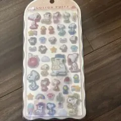 スヌーピー COTTON PUFFY シール 新品 미개봉