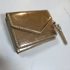 BAYFLOW ゴールド 三つ折り財布 タッセル付き