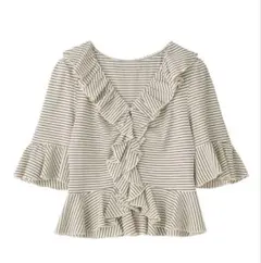 COCO DEALラッフルカットトップス　オフ カットソー