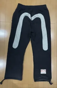 【極希少】EVISU エヴィス スウェットパンツ　ビッグカモメ 黒×グレー 44