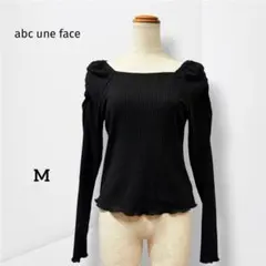 【アーベーセーアンフェイス】リブトップス バックリボン 長袖 可愛い デート Mのサムネイル