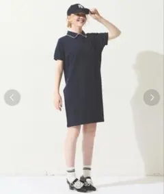 MARGARET HOWELL 半袖 ポロシャツ ネイビーのサムネイル