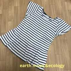 earth music&ecology ボーダー 半袖カットソー