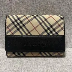 BURBERRY バーバリー 二つ折り財布 ノバチェック ブラックのサムネイル