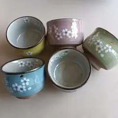 桜デザイン 湯飲みセット 5個