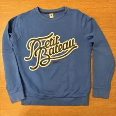 Petit Bateau 青 ロゴトレーナー　152cm