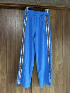 JEANASIS 青色 ワイドパンツ サイドストライプ