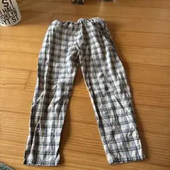 WEGO チェック柄 イージーパンツ ベージュ M