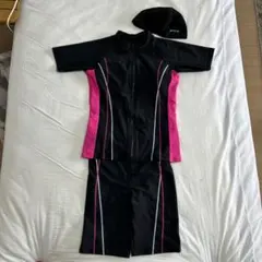 スポーツ用水着 ブラック/ピンク セット
