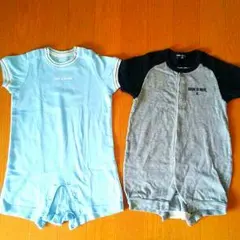 コムサの新生児ロンパースセット2枚セット