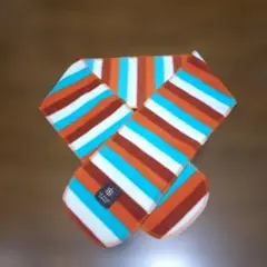 フリース素材ストライプマフラー